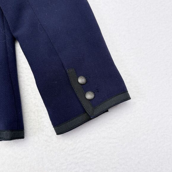 Anthropologie Cartonnier Jacket Size 6 Navy Blue Blazer Military Pockets Career - Picture 5 of 11